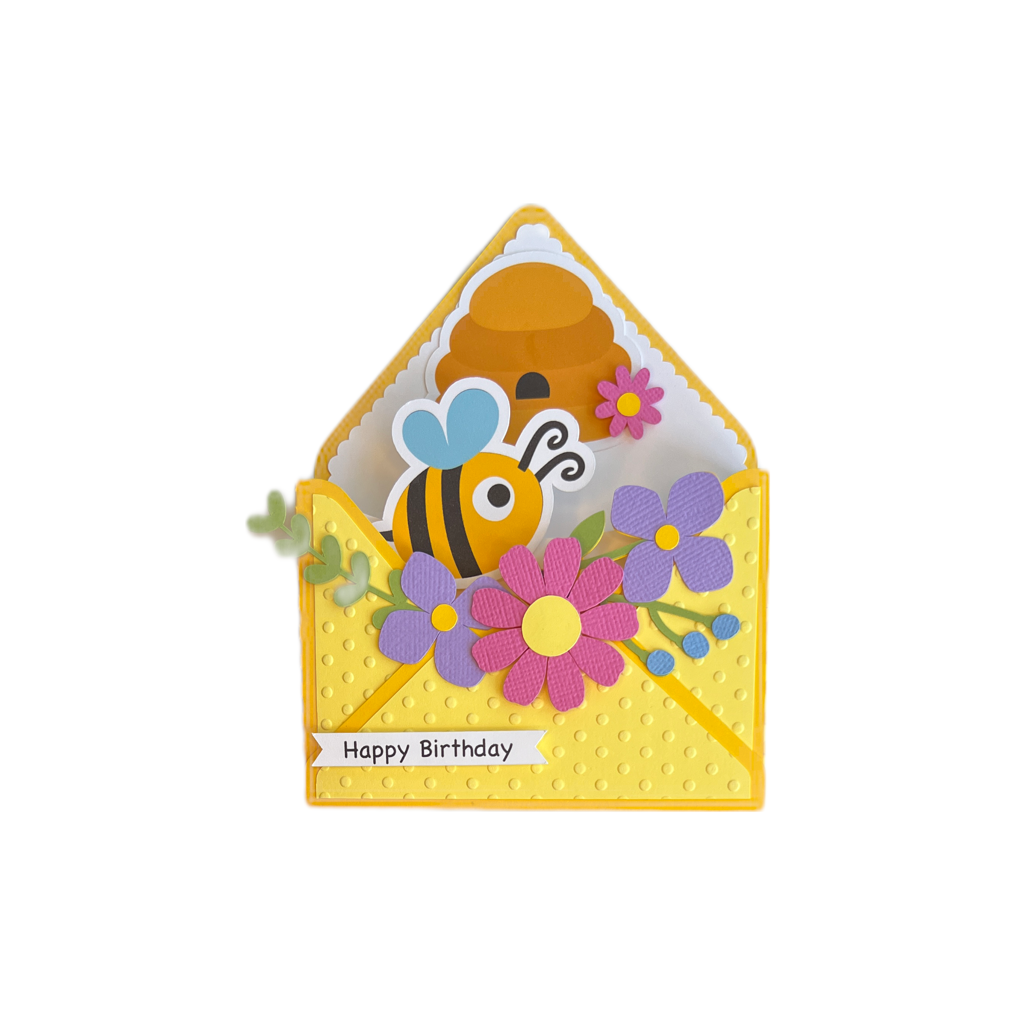Bees and Flowers Pop-Up Card