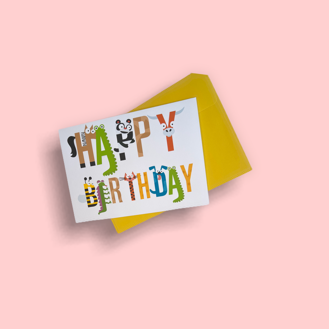 Happy Birthday Animal Card