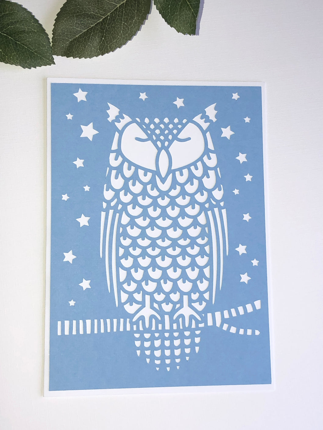 Owl Papercut Card